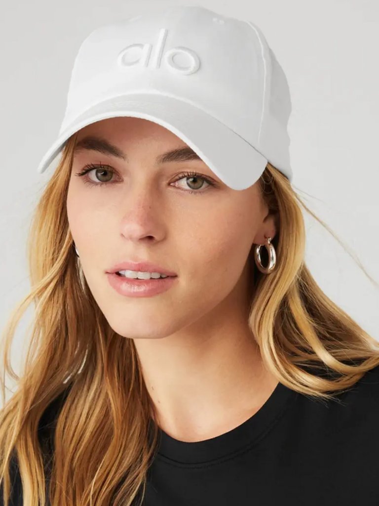 New! Posh It Item - Alo Yoga White Baseball Hat / Cap - Adjustable